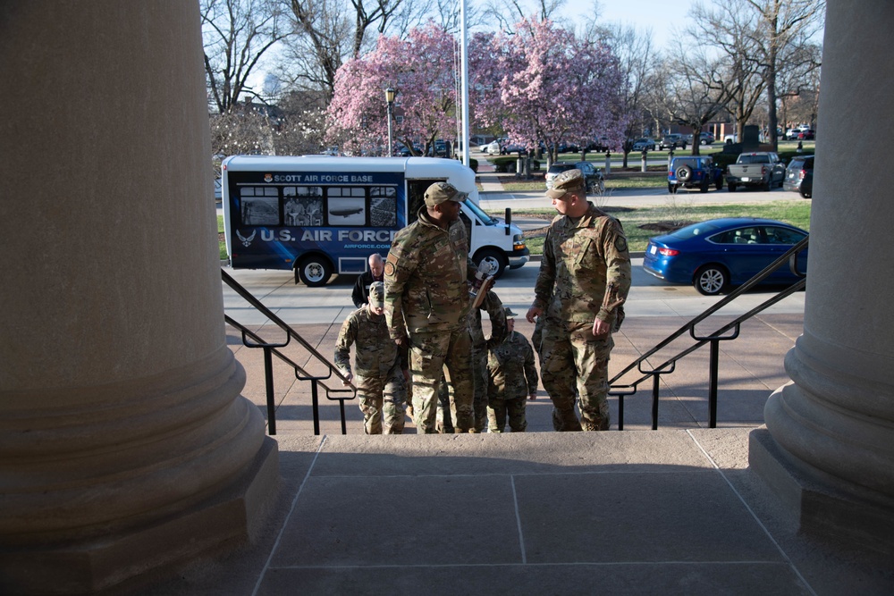 Brig. Gen. Flowers visits Scott AFB