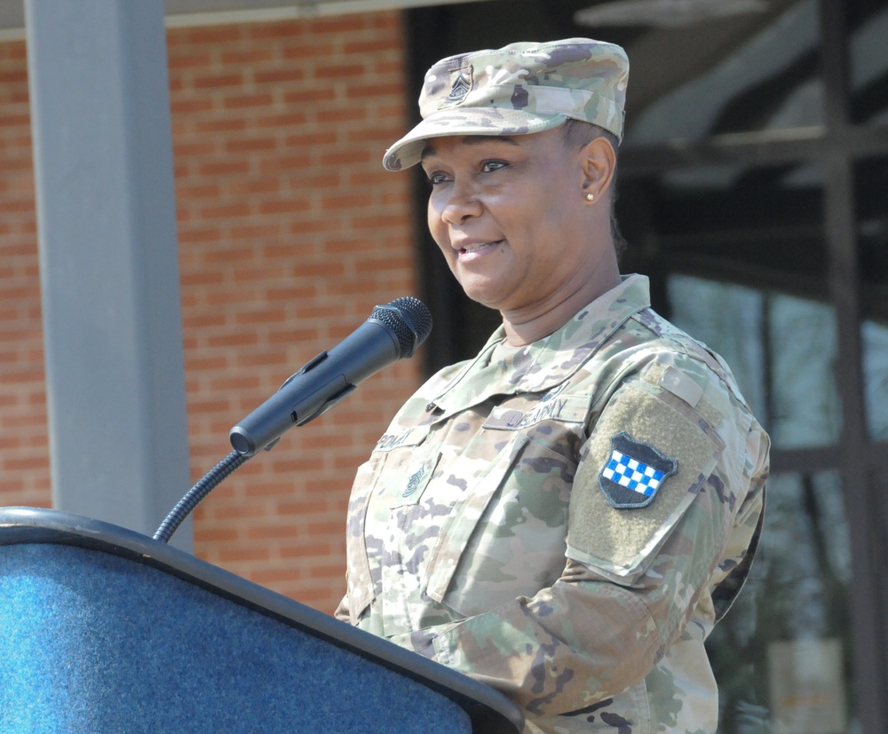 Army Reserve division welcomes first African-American, female senior-enlisted leader