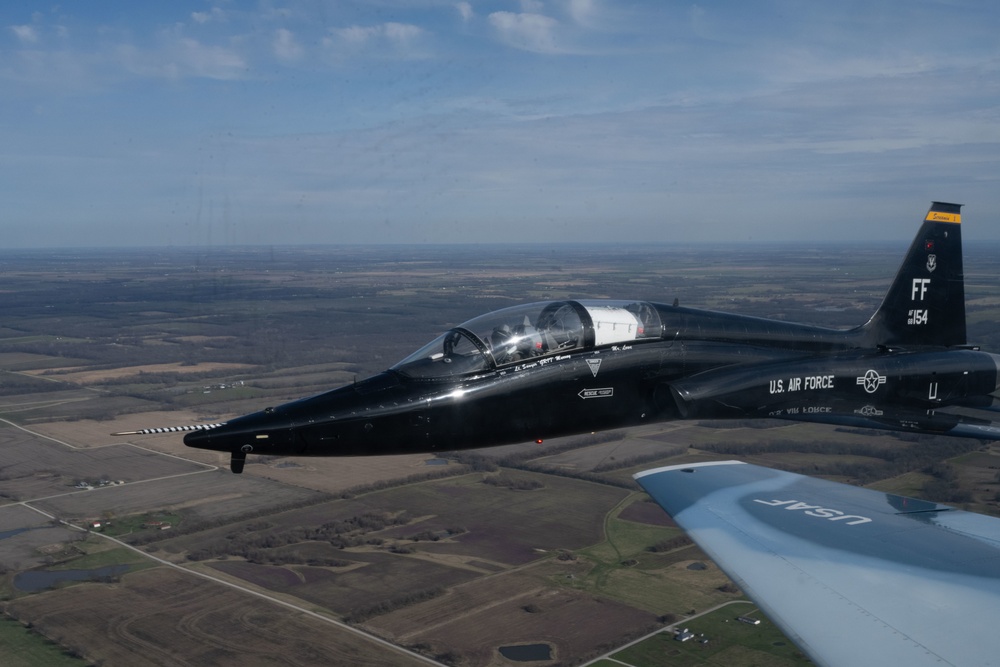 T-38 Talons fly training mission