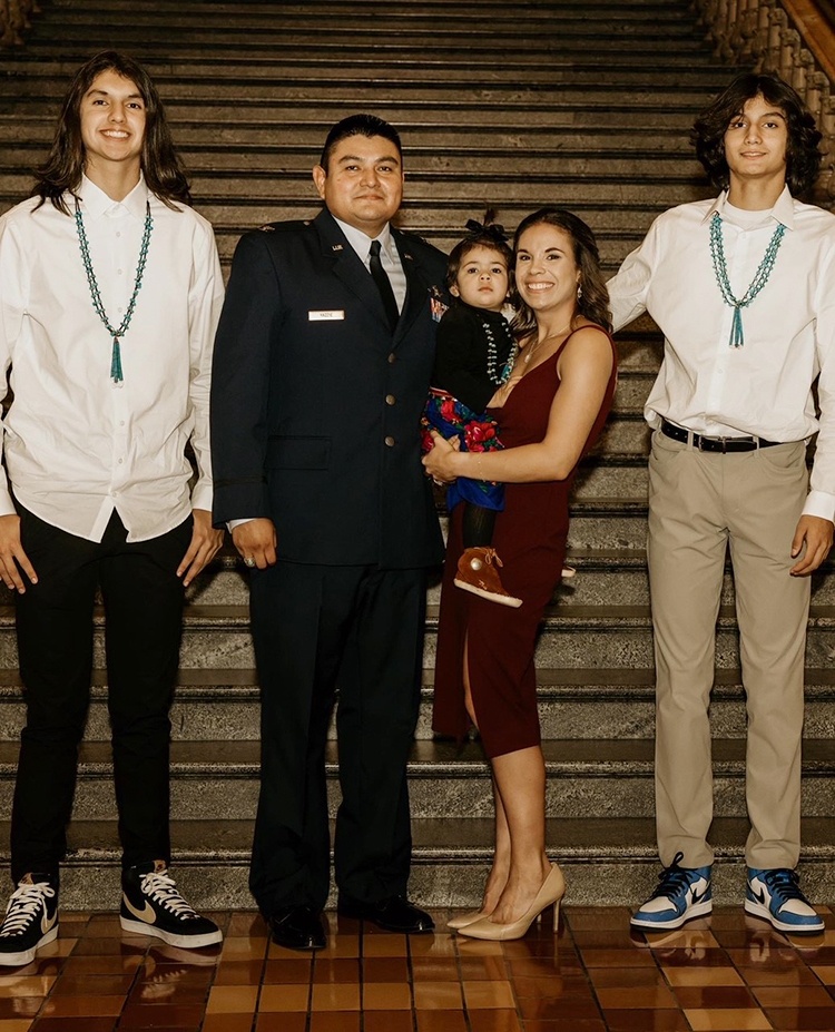 Col. Lawrence Yazzie promotion ceremony family photo