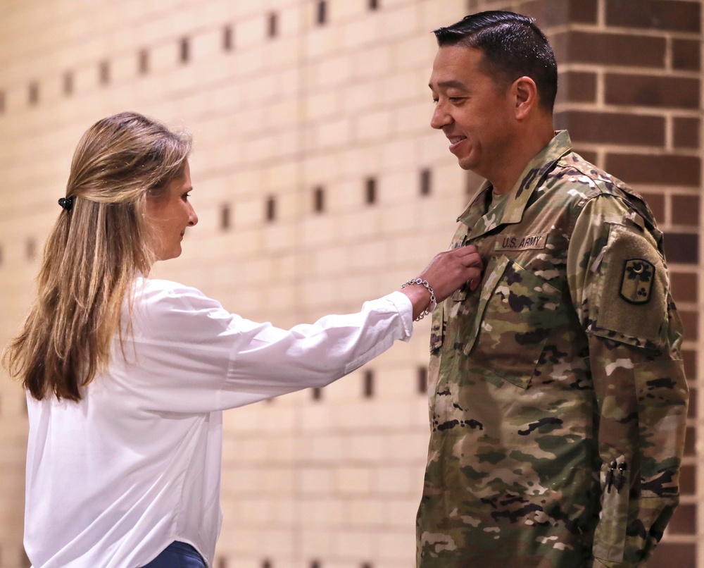 Promotion ceremony for Lt. Col. John D. Wilson to colonel