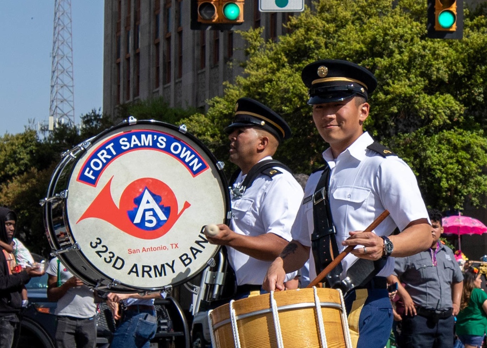 The Battle of the Flowers parade occurs downtown in San Antonio