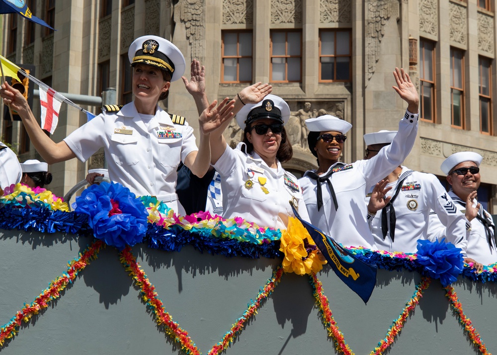 The Battle of the Flowers parade occurs downtown in San Antonio