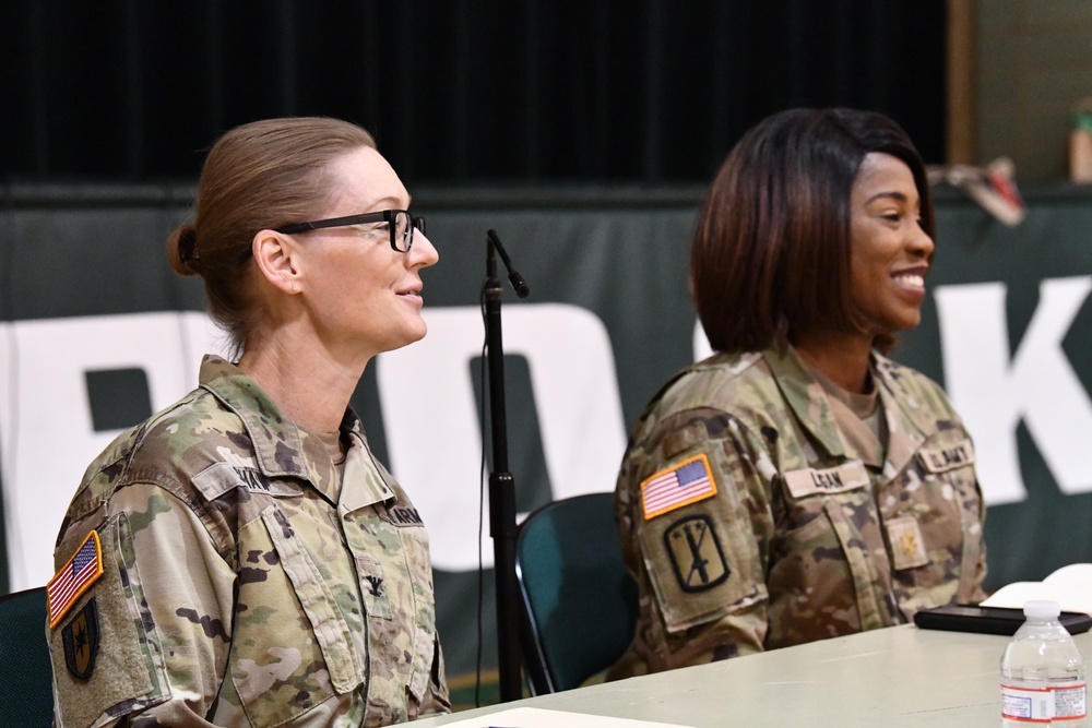 MEDCoE leaders support female students during Incarnate Word High School speaker panel