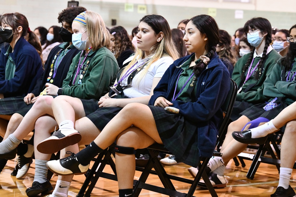 MEDCoE leaders support female students during Incarnate Word High School speaker panel