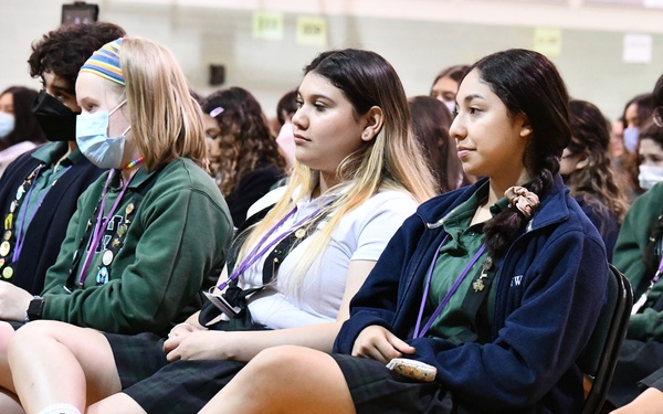 MEDCoE leaders support female students during Incarnate Word High School speaker panel