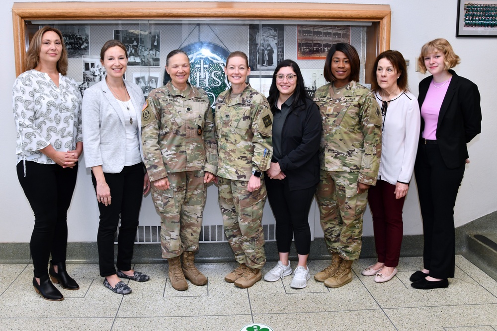 MEDCoE leaders support female students during Incarnate Word High School speaker panel