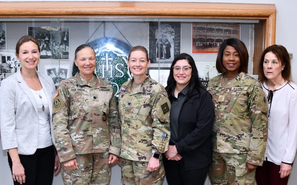 MEDCoE leaders support female students during Incarnate Word High School speaker panel