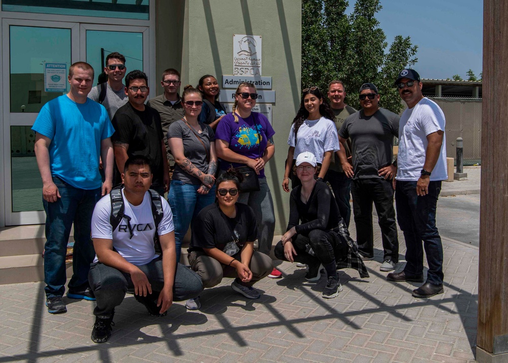 Gridley conducts a community relations event with the Bombay Society for the Prevention of Cruelty to Animals (BSPCA) Animal Welfare Center