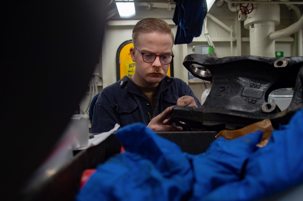 The Harry S. Truman Carrier Strike Group is on a scheduled deployment in the U.S. Sixth Fleet area of operations in support of naval operations to maintain maritime stability and security.