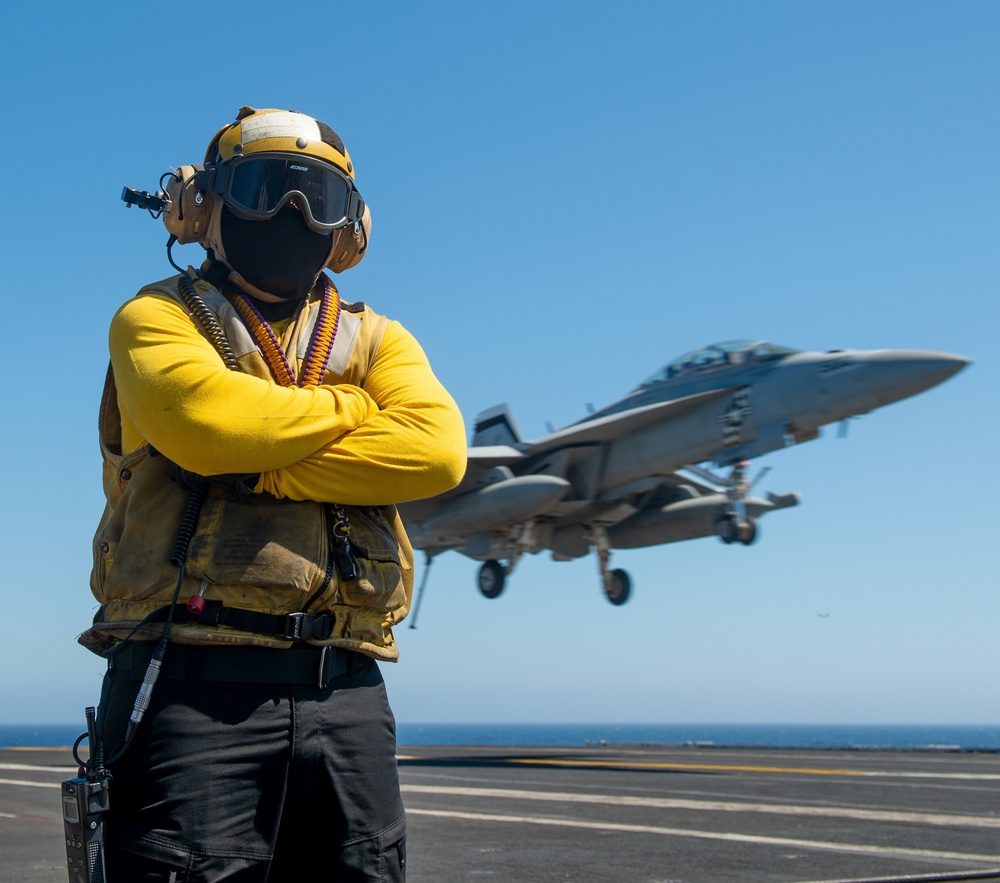 The Harry S. Truman Carrier Strike Group is on a scheduled deployment in the U.S. Sixth Fleet area of operations in support of naval operations to maintain maritime stability and security.