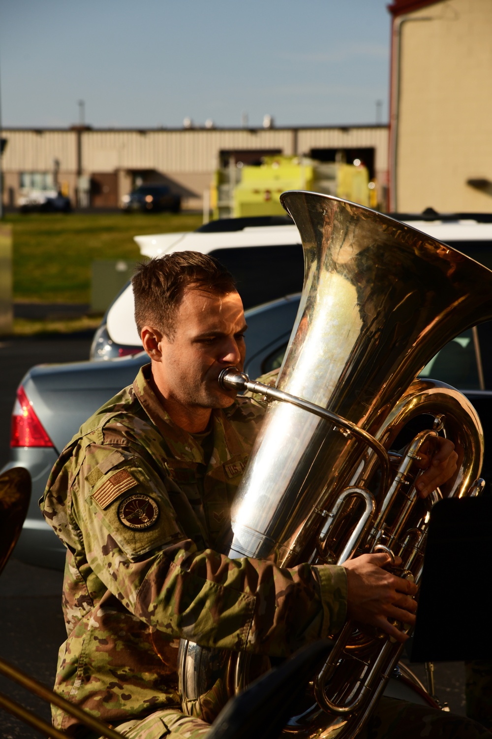 ANG Band of the South practices outside