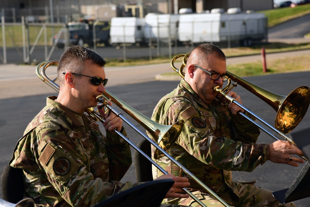 ANG Band of the South practices outside