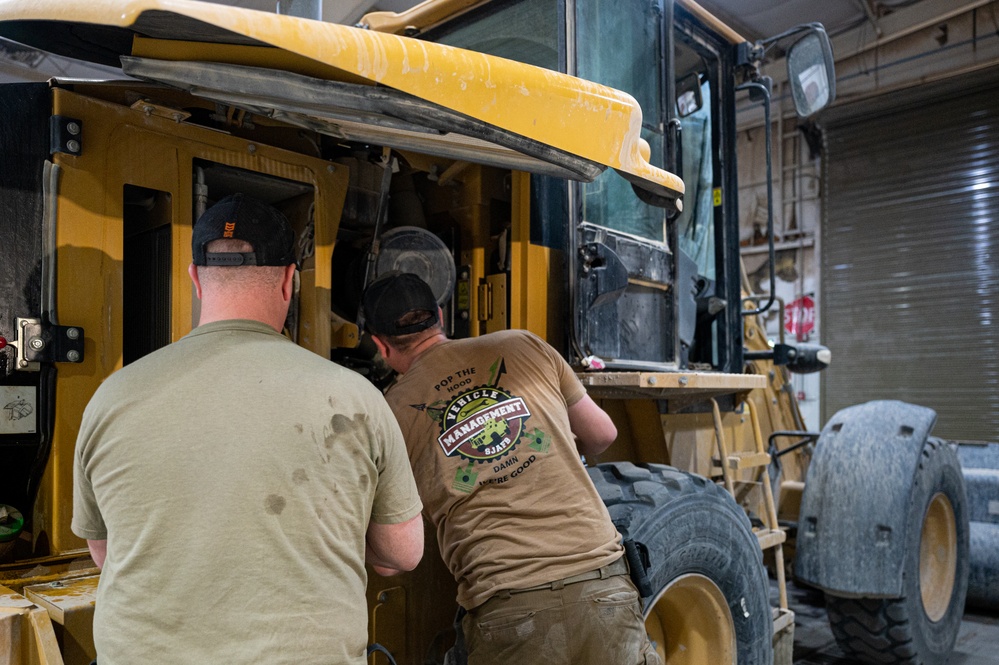 Vehicle Management Airmen work day and night to keep vehicles serviceable