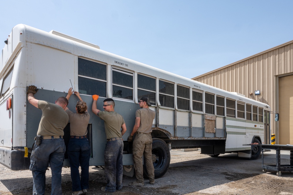 Vehicle Management Airmen work day and night to keep vehicles serviceable