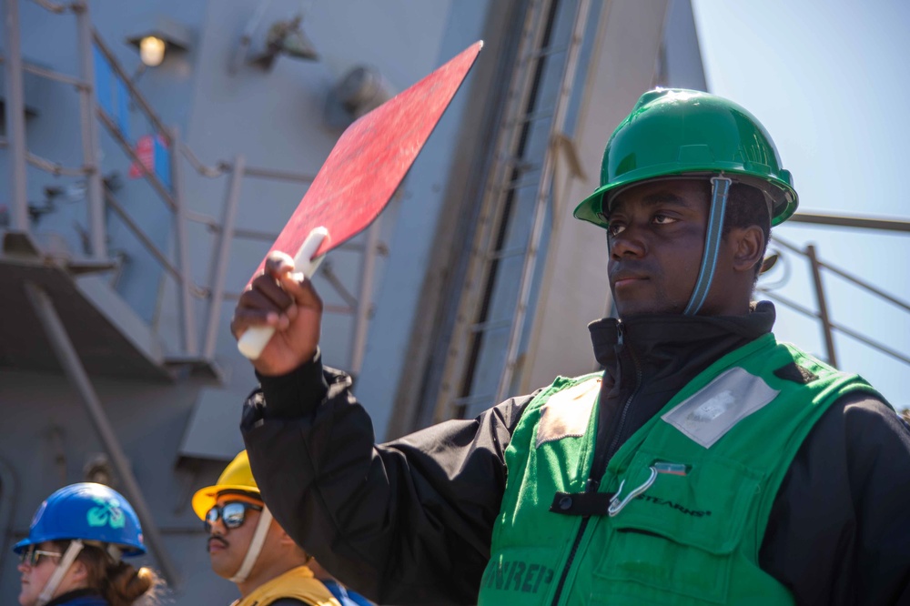 USS Jason Dunham (DDG 109) Conducts Replenishment-at-Sea With USNS Laramie (T-AO-203)