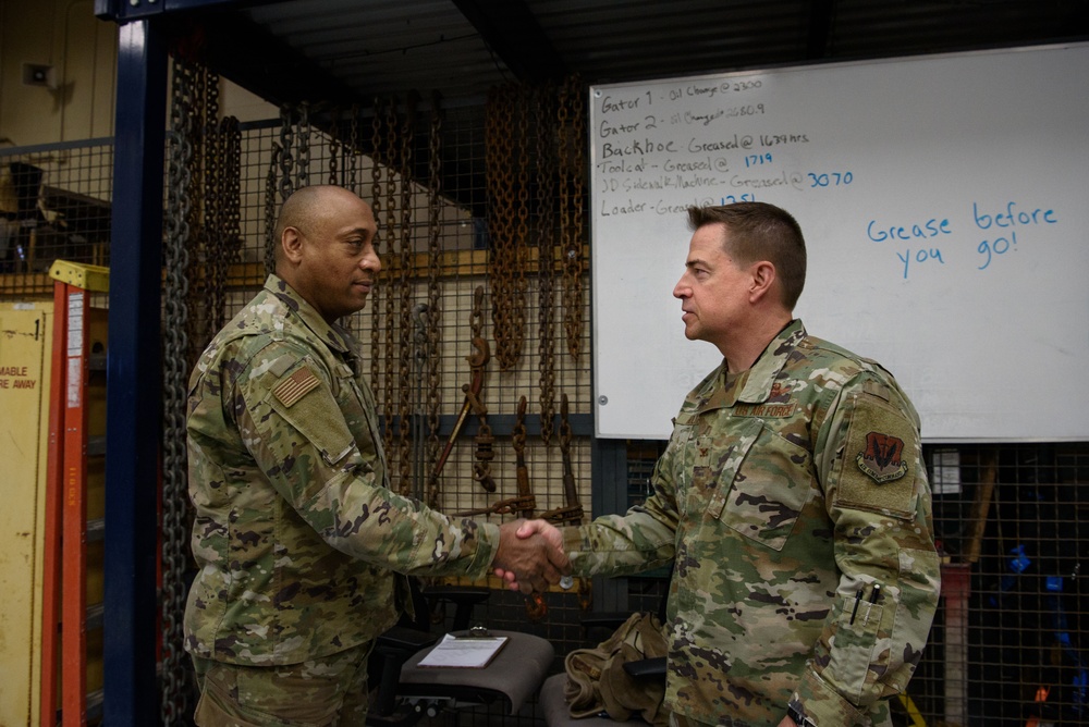 MSgt Wimby Receives Coin from 110th Wing Commander