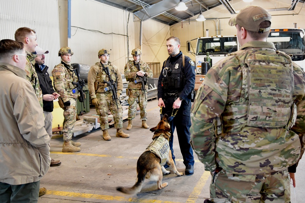 Security Forces and Local Police K9 Partners in Training