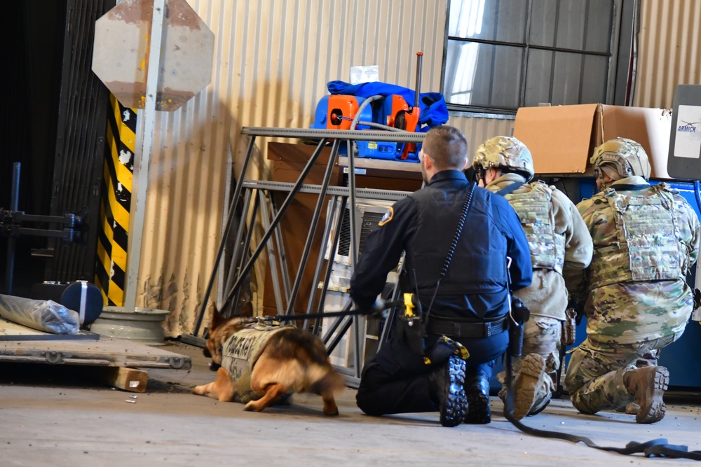 Security Forces and Local Police K9 Partners in Training