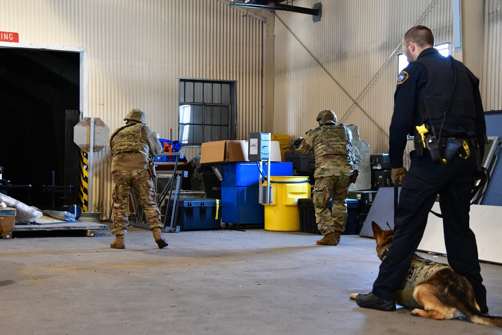 Security Forces and Local Police K9 Partners in Training