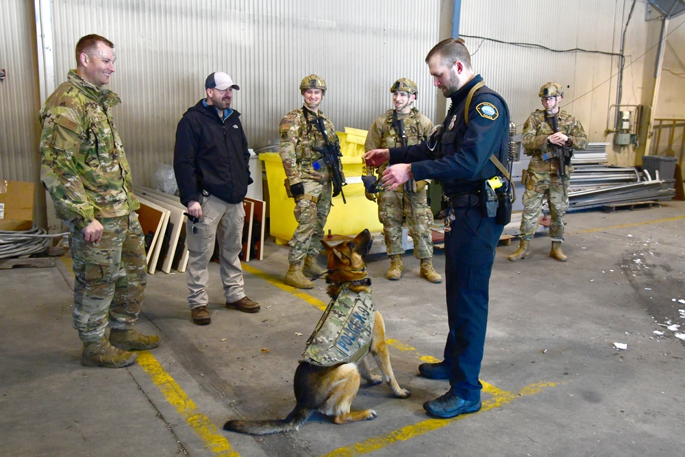 Security Forces and Local Police K9 Partners in Training