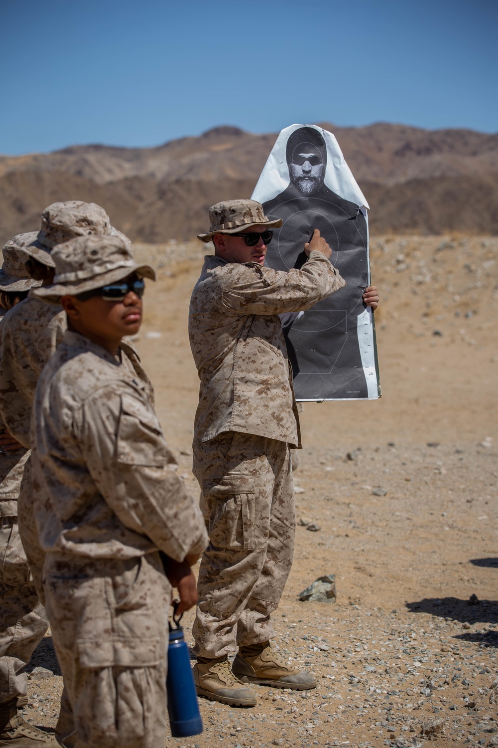 U.S. Marines with CLB1, CLR1, 1st MLG, conduct a CMP range for ITX 3-22