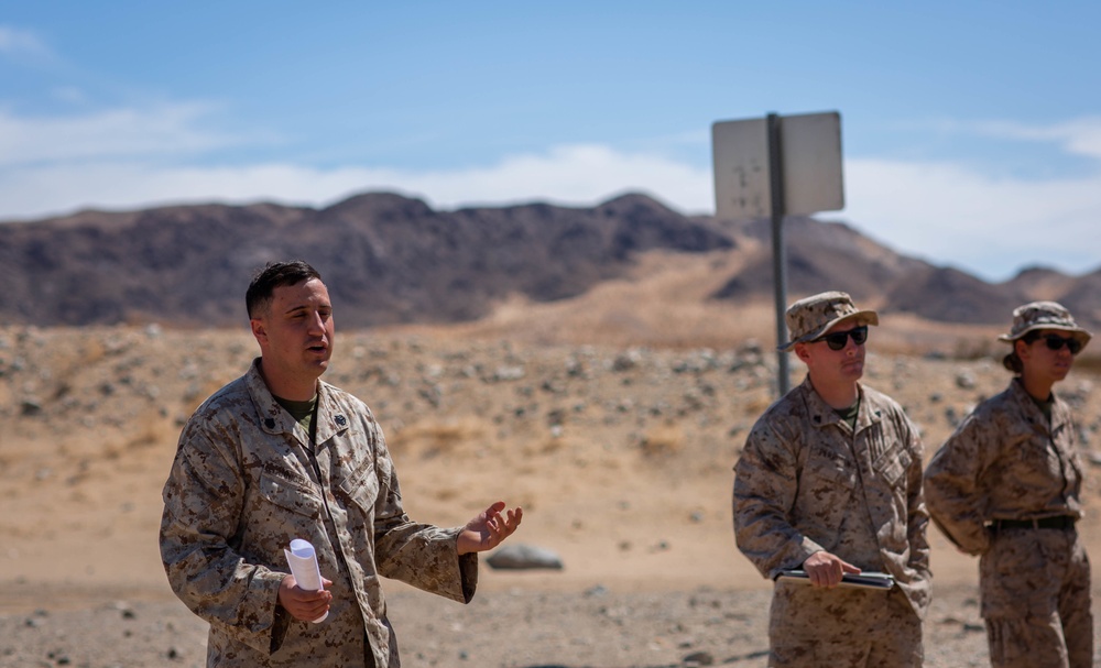 U.S. Marines with CLB1, CLR1, 1st MLG, conduct a CMP range for ITX 3-22