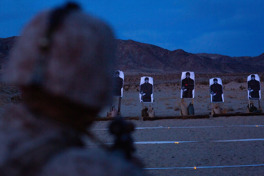 U.S. Marines with CLB1, CLR1, 1st MLG, conduct a CMP range for ITX 3-22