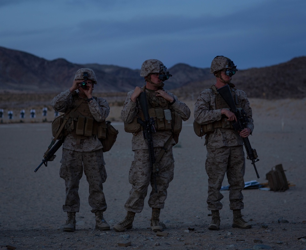 U.S. Marines with CLB1, CLR1, 1st MLG, conduct a CMP range for ITX 3-22