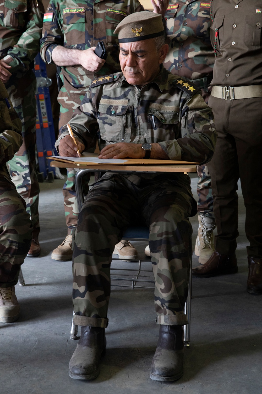 JOCAT Advisors observe Ministry of Peshmerga distribution to Regional Guard Brigades