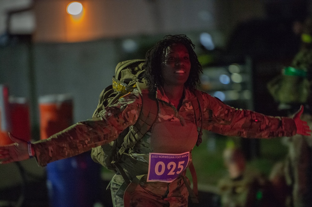 Service members endure 18.6 mile Norwegian Ruck March