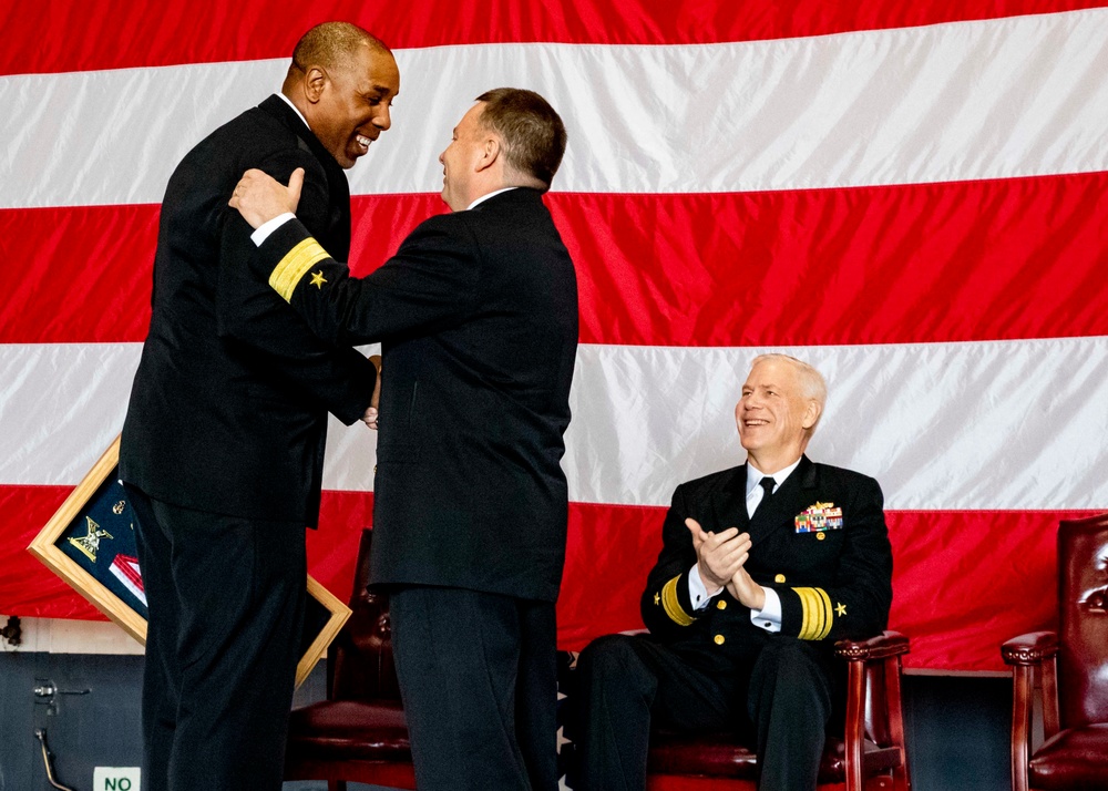 Carrier Strike Group 10 Holds Change of Command Ceremony