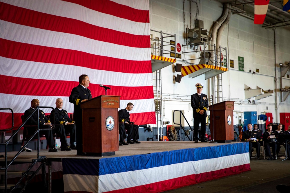 Carrier Strike Group 10 Holds Change of Command Ceremony