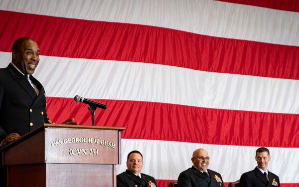Carrier Strike Group 10 Holds Change of Command Ceremony