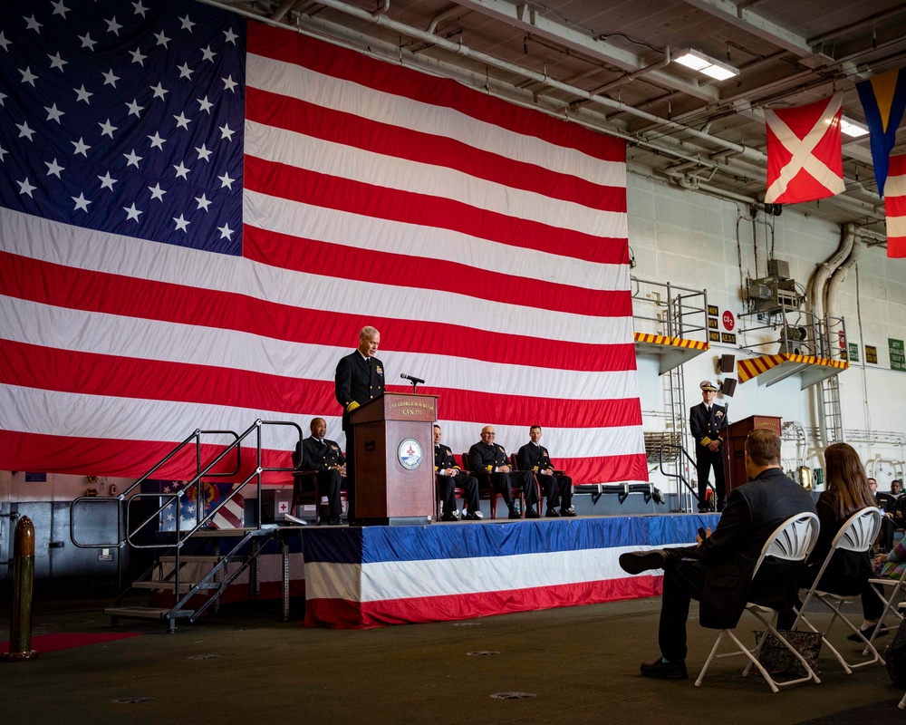 Carrier Strike Group 10 Holds Change of Command Ceremony