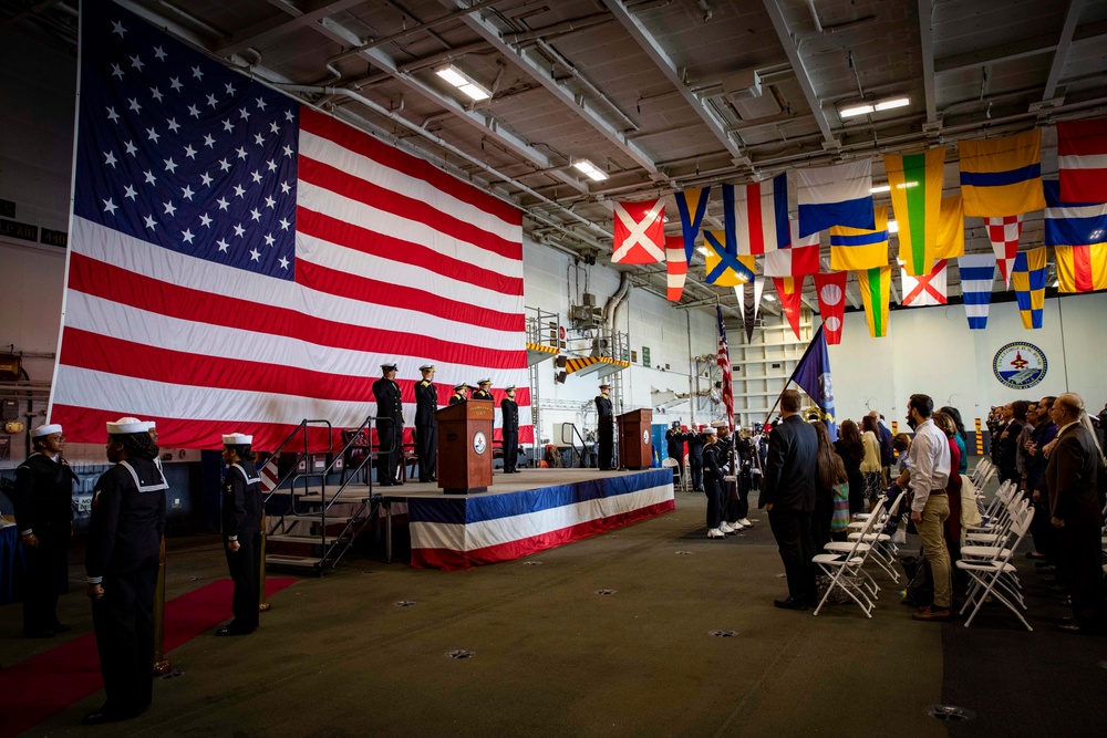 Carrier Strike Group 10 Holds Change of Command Ceremony