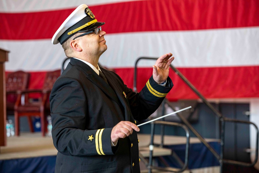 Carrier Strike Group 10 Holds Change of Command Ceremony