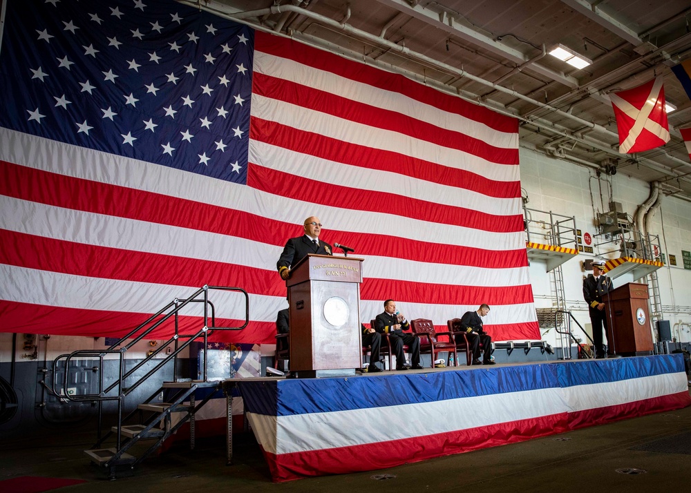 Carrier Strike Group 10 Holds Change of Command Ceremony