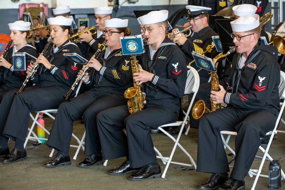 Carrier Strike Group 10 Holds Change of Command Ceremony