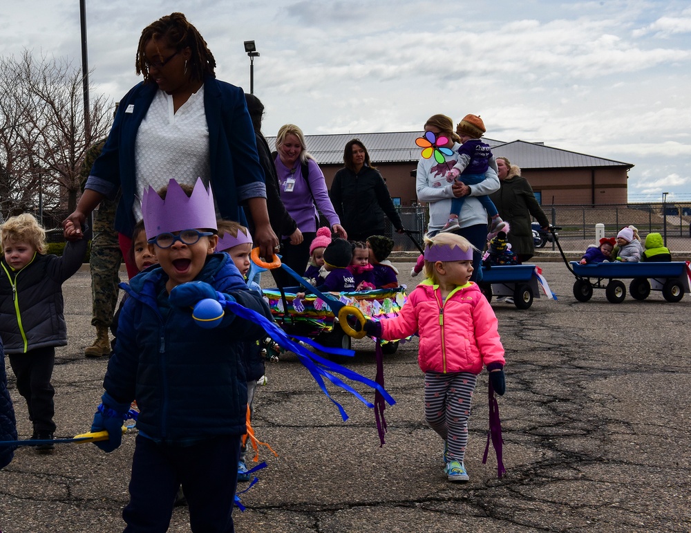 Military children participate in Month of the Military Child parade