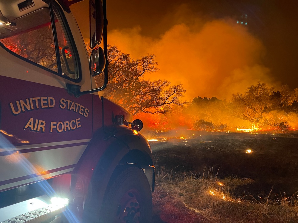 Wildfire at Joint Base San Antonio-Camp Bullis