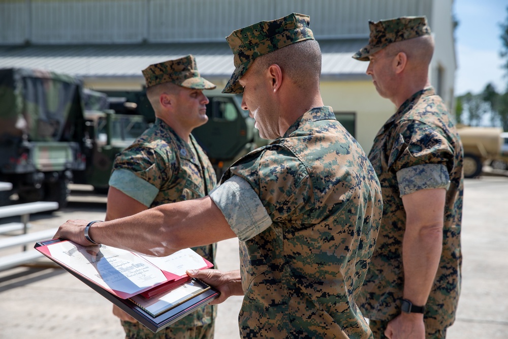 Master Gunnery Sgt. Vincent T. Sicilia's promotion ceremony