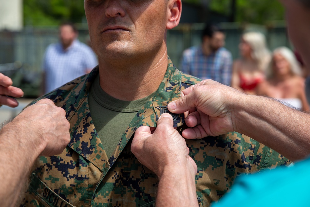 Master Gunnery Sgt. Vincent T. Sicilia's promotion ceremony