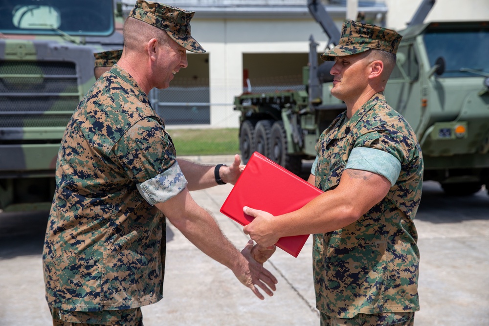 Master Gunnery Sgt. Vincent T. Sicilia's promotion ceremony