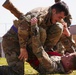 Competitors execute combatives portion of the Best Leader Competition