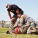 Competitors execute combatives portion of the Best Leader Competition