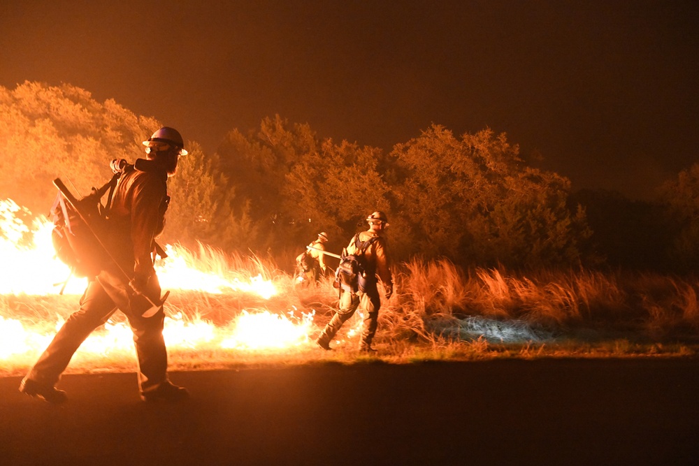 Wildfire at Joint Base San Antonio-Camp Bullis