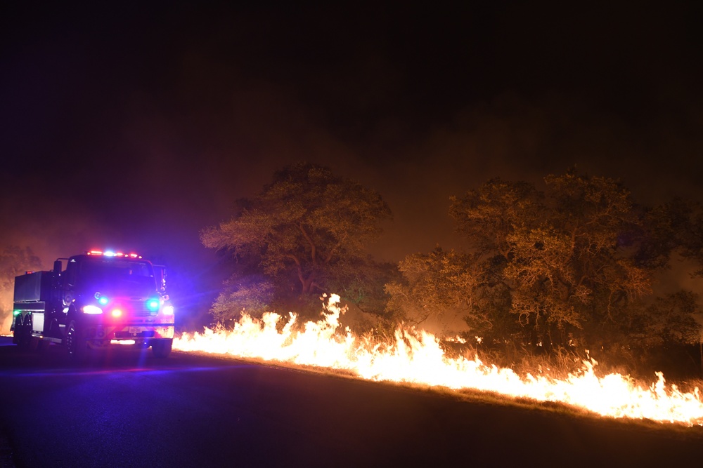 Wildfire at Joint Base San Antonio-Camp Bullis