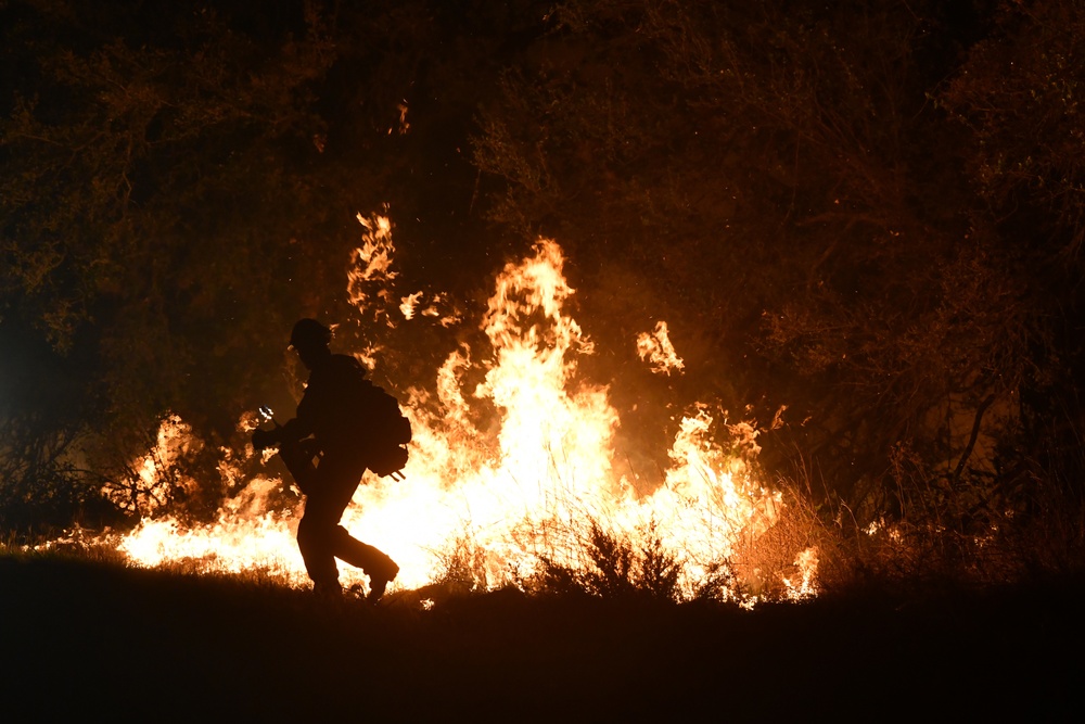 Wildfire at Joint Base San Antonio-Camp Bullis