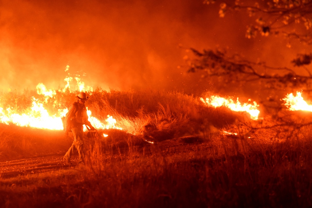 Wildfire at Joint Base San Antonio-Camp Bullis